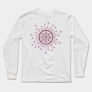 Virus Mandala (red) Long Sleeve T-Shirt